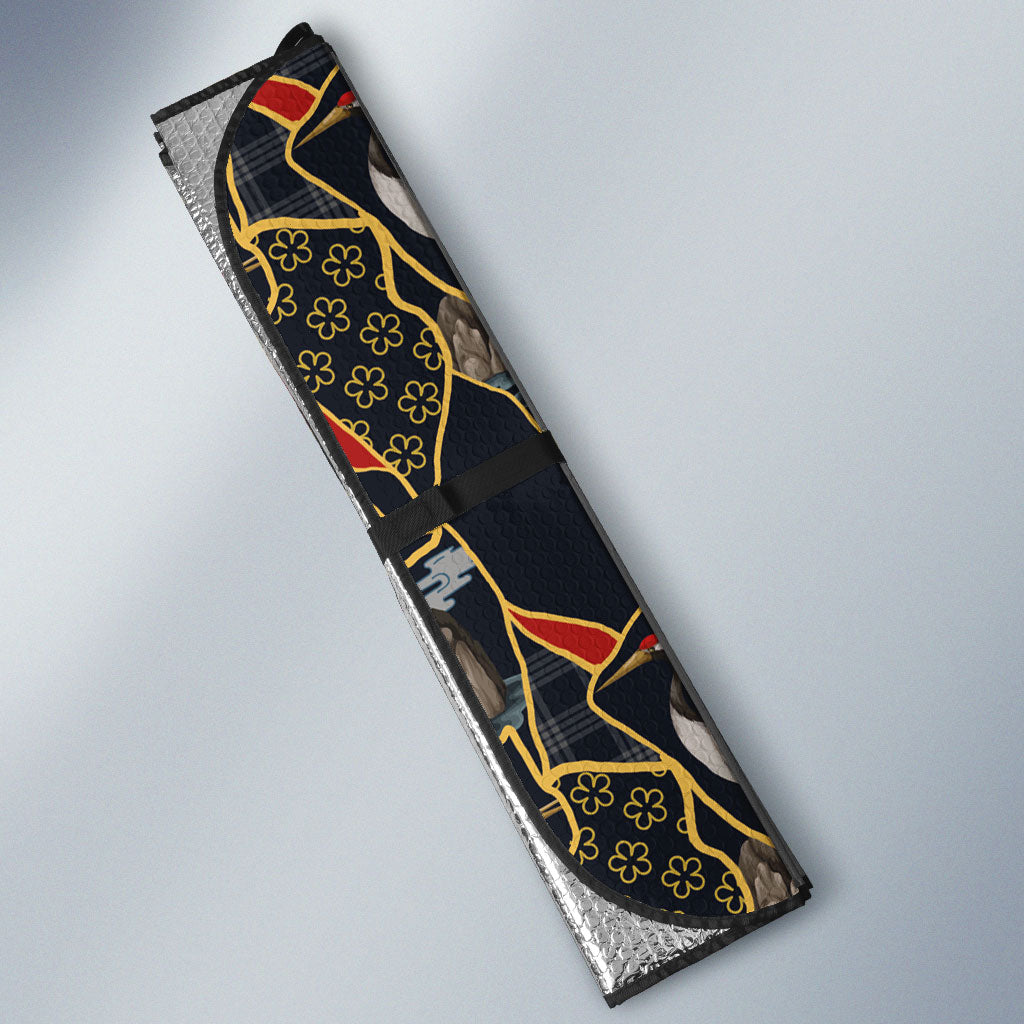 Hawaiian and Japanese Auto Sun Shade Polynesian Tattoo with Japanese Culture Kintsugi Style LT03 - Polynesian Pride