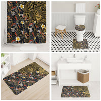 Hawaiian and Japanese Bathroom Set Polynesian Tattoo with Japanese Culture Kintsugi Style LT03 - Polynesian Pride