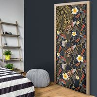 Hawaiian and Japanese Door Cover Polynesian Tattoo with Japanese Culture Kintsugi Style LT03 - Polynesian Pride