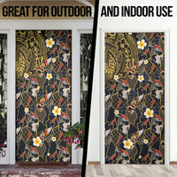 Hawaiian and Japanese Door Cover Polynesian Tattoo with Japanese Culture Kintsugi Style LT03 - Polynesian Pride