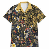 Hawaiian and Japanese Hawaiian Shirt Polynesian Tattoo with Japanese Culture Kintsugi Style LT03 Multicolor - Polynesian Pride