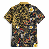 Hawaiian and Japanese Hawaiian Shirt Polynesian Tattoo with Japanese Culture Kintsugi Style LT03 - Polynesian Pride