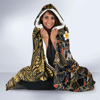 Hawaiian and Japanese Hooded Blanket Polynesian Tattoo with Japanese Culture Kintsugi Style LT03 - Polynesian Pride