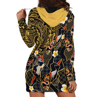 Hawaiian and Japanese Hoodie Dress Polynesian Tattoo with Japanese Culture Kintsugi Style LT03 - Polynesian Pride