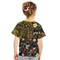 Hawaiian and Japanese Kid T Shirt Polynesian Tattoo with Japanese Culture Kintsugi Style LT03 - Polynesian Pride