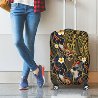 Hawaiian and Japanese Luggage Cover Polynesian Tattoo with Japanese Culture Kintsugi Style LT03 - Polynesian Pride