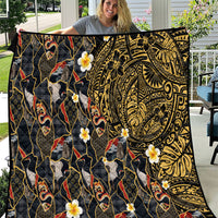 Hawaiian and Japanese Quilt Polynesian Tattoo with Japanese Culture Kintsugi Style LT03 Multicolor - Polynesian Pride