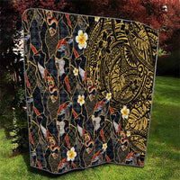 Hawaiian and Japanese Quilt Polynesian Tattoo with Japanese Culture Kintsugi Style LT03 - Polynesian Pride