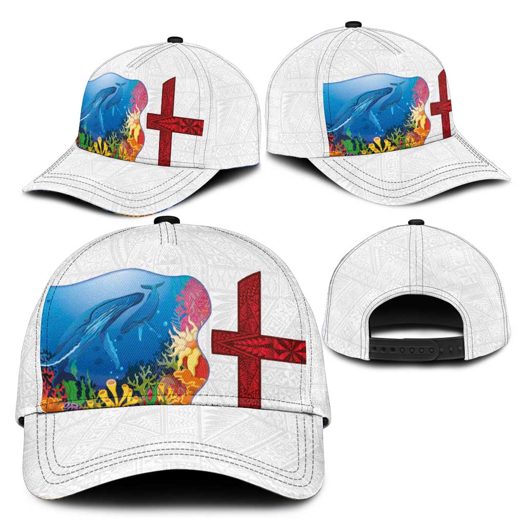 Tonga Swimming with Whales Classic Cap Ngatu Pattern LT03 - Polynesian Pride