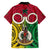 Vanuatu Kid Hawaiian Shirt Pig Tusk Mix Maori Pattern and Namele Leaf LT03 - Polynesian Pride