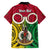Personalised Vanuatu Kid Hawaiian Shirt Pig Tusk Mix Maori Pattern and Namele Leaf LT03 - Polynesian Pride