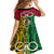 Personalised Vanuatu Kid Short Sleeve Dress Pig Tusk Mix Maori Pattern and Namele Leaf LT03 - Polynesian Pride