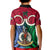 Vanuatu Shefa Province Kid Polo Shirt Pig Tusk Mix Maori Pattern and Namele Leaf LT03 - Polynesian Pride