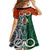 Personalised Vanuatu Penama Province Kid Short Sleeve Dress Pig Tusk Mix Maori Pattern and Namele Leaf LT03 - Polynesian Pride