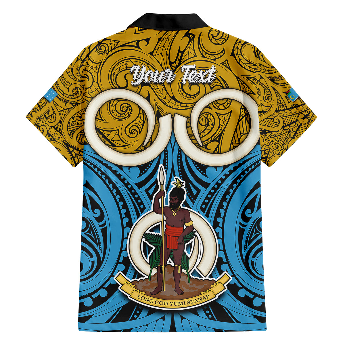 Personalised Vanuatu Sanma Province Family Matching Mermaid Dress and Hawaiian Shirt Pig Tusk Mix Maori Pattern and Namele Leaf LT03 - Polynesian Pride