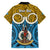Personalised Vanuatu Sanma Province Kid Hawaiian Shirt Pig Tusk Mix Maori Pattern and Namele Leaf LT03 - Polynesian Pride