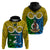 Vanuatu Malampa Province Hoodie Pig Tusk Mix Maori Pattern and Namele Leaf LT03 - Polynesian Pride