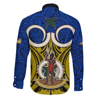 Vanuatu Torba Province Family Matching Tank Maxi Dress and Hawaiian Shirt Pig Tusk Mix Maori Pattern and Namele Leaf LT03 - Polynesian Pride