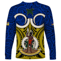 Vanuatu Torba Province Long Sleeve Shirt Pig Tusk Mix Maori Pattern and Namele Leaf LT03 - Polynesian Pride