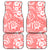 Custom Hawaii Kauai Island Car Mats Hibiscus Pattern Seamless Tribal Simple Pink Pastel LT03 Pink - Polynesian Pride