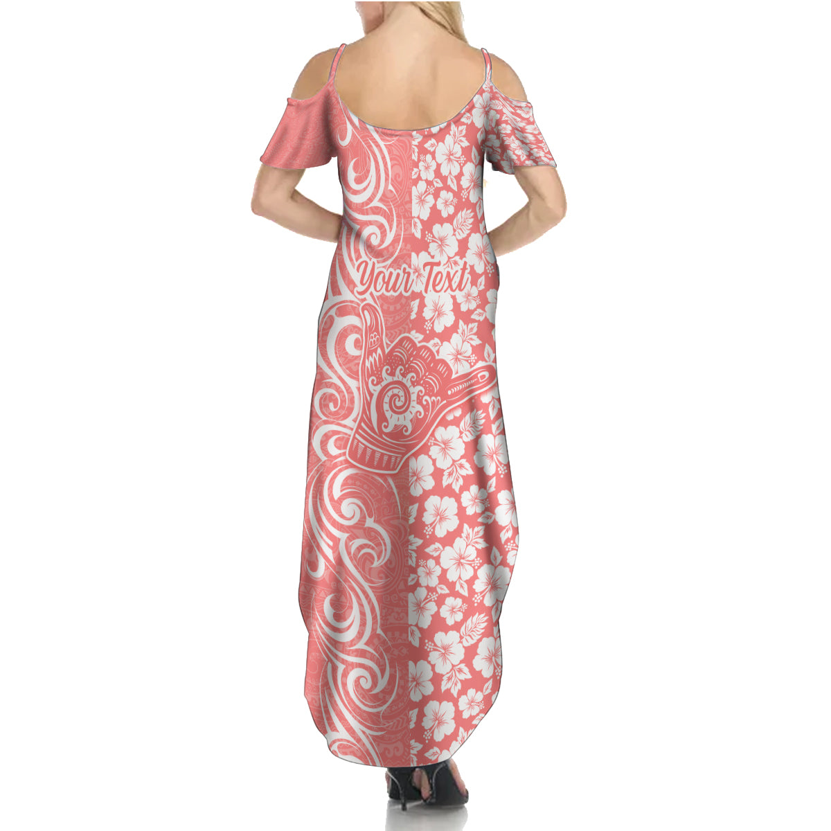 Custom Hawaii Kauai Island Summer Maxi Dress Hibiscus Pattern Seamless Tribal Simple Pink Pastel LT03 - Polynesian Pride