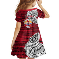 Custom French Polynesia Christmas Family Matching Off Shoulder Long Sleeve Dress and Hawaiian Shirt Santa Hold Seal with Polynesian Tribal Tattoo LT03 - Polynesian Pride