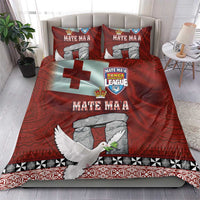 Mate Ma'a Tonga Bedding Set Haamonga a Maui and White Dove - Tongan Kupesi Ngatu LT03 - Polynesian Pride