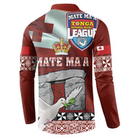 Mate Ma'a Tonga Button Sweatshirt Haamonga a Maui and White Dove - Tongan Kupesi Ngatu LT03 - Polynesian Pride