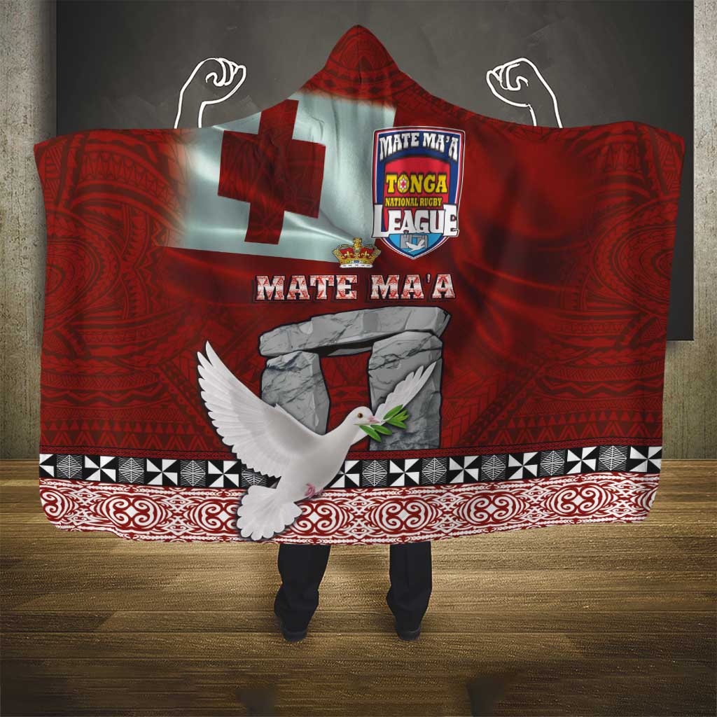 Mate Ma'a Tonga Hooded Blanket Haamonga a Maui and White Dove - Tongan Kupesi Ngatu LT03 - Polynesian Pride