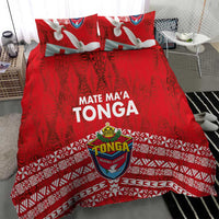 Mate Ma'a Tonga Bedding Set Double White Dove and Kupesi Ngatu Art Tattoo LT03 - Polynesian Pride