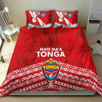 Mate Ma'a Tonga Bedding Set Double White Dove and Kupesi Ngatu Art Tattoo LT03 - Polynesian Pride