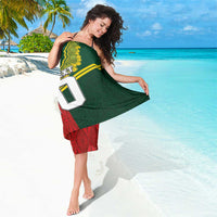 Custom Mate Ma'a Tonga and Australia Kangaroo Sarong Nation Seal with Mascot Aboriginal and Tongan Kupesi Ngatu Art