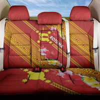 Rotuma Island Back Car Seat Cover Fijian Tapa with Polynesian Art and Hibiscus