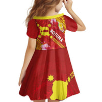 Rotuma Island Family Matching Off Shoulder Maxi Dress and Hawaiian Shirt Fijian Tapa with Polynesian Art and Hibiscus