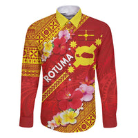 Rotuma Island Family Matching Puletasi and Hawaiian Shirt Fijian Tapa with Polynesian Art and Hibiscus
