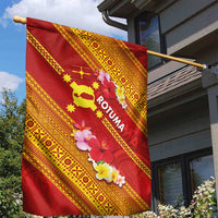 Rotuma Island Garden Flag Fijian Tapa with Polynesian Art and Hibiscus