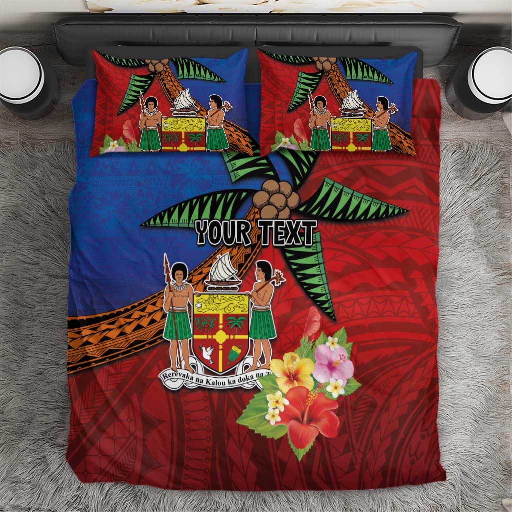 Personalised Fiji and Rotuma Together Bedding Set Fjian Masi and Pacific Pattern Mix Culture