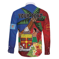 Personalised Fiji and Rotuma Together Family Matching Off Shoulder Maxi Dress and Hawaiian Shirt Fjian Masi and Pacific Pattern Mix Culture