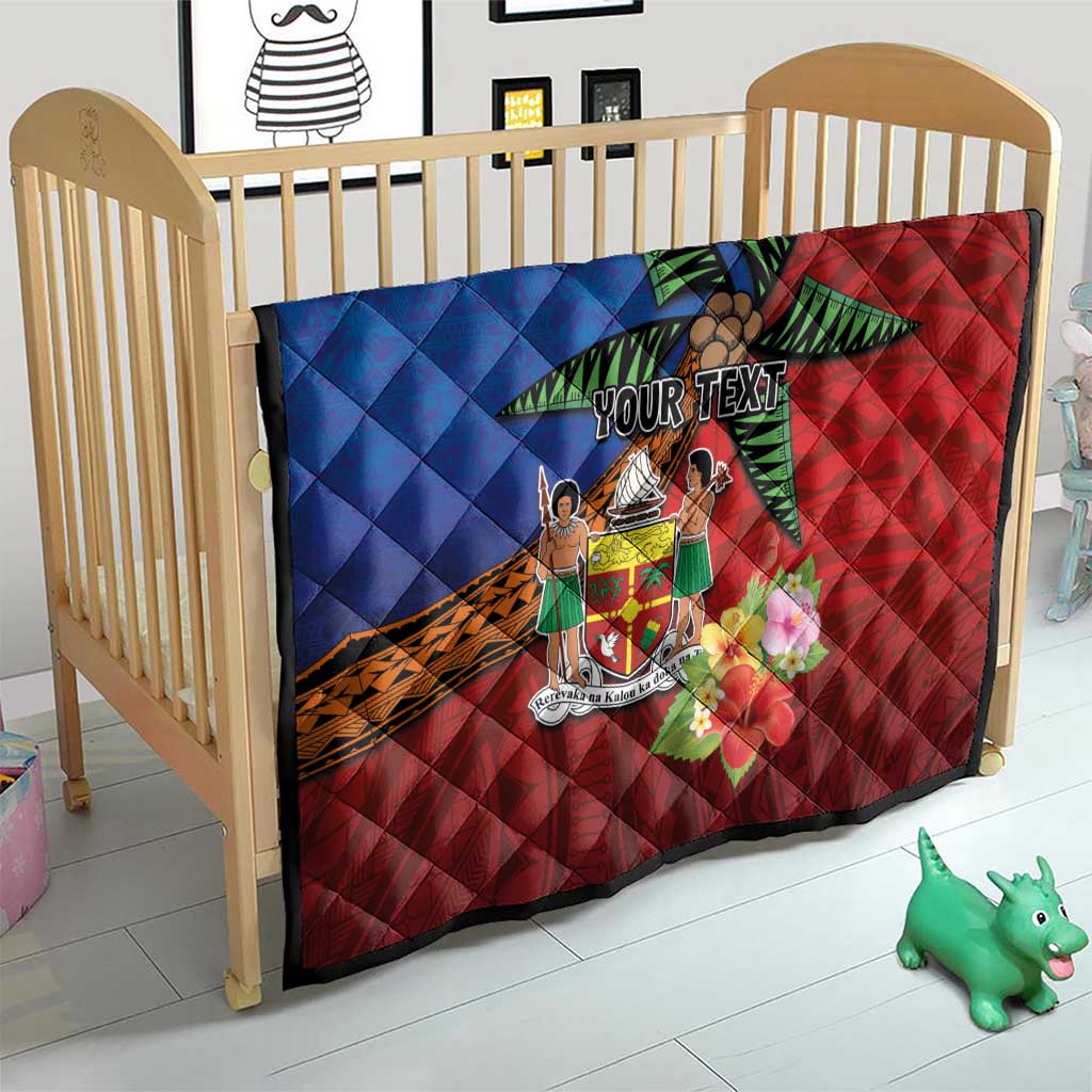 Personalised Fiji and Rotuma Together Quilt Fjian Masi and Pacific Pattern Mix Culture