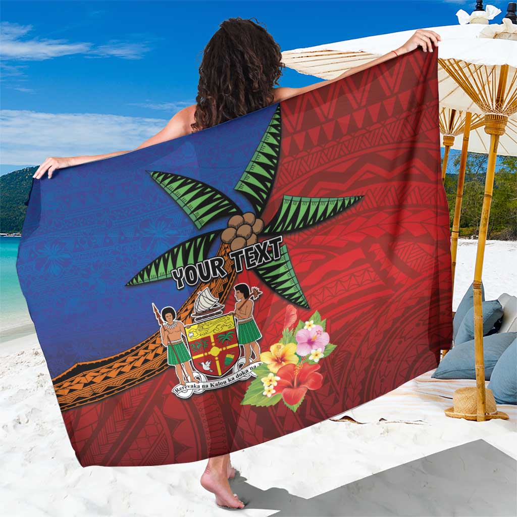 Personalised Fiji and Rotuma Together Sarong Fjian Masi and Pacific Pattern Mix Culture