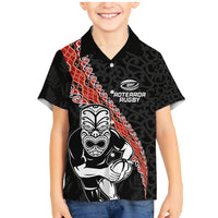 New Zealand Maori Warrior Rugby Family Matching Mermaid Dress and Hawaiian Shirt Maori and Silver Fern Half Style