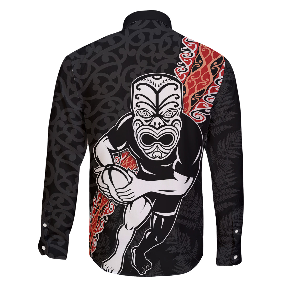 New Zealand Maori Warrior Rugby Family Matching Puletasi and Hawaiian Shirt Maori and Silver Fern Half Style