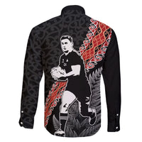 New Zealand Maori Rugby Player Family Matching Mermaid Dress and Hawaiian Shirt Maori and Silver Fern Half Style