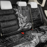 Hawaiian Monk Seal and Whale Back Car Seat Cover Kakau Tribal Pattern Grayscale LT03 - Polynesian Pride