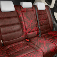 Hawaiian Monk Seal and Whale Back Car Seat Cover Kakau Tribal Pattern Red Color