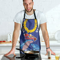 Hawaiian Sea Animals Apron Whales Shark and Turtle Guardians with Tribal Pattern
