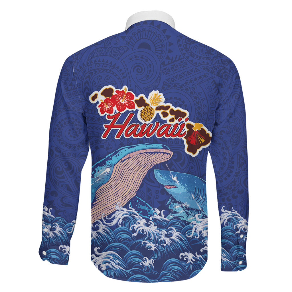 Hawaiian Sea Animals Family Matching Mermaid Dress and Hawaiian Shirt Whales Shark and Turtle Guardians with Tribal Pattern