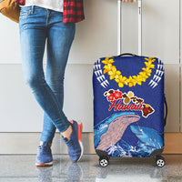 Hawaiian Sea Animals Luggage Cover Whales Shark and Turtle Guardians with Tribal Pattern