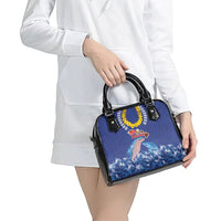 Hawaiian Sea Animals Shoulder Handbag Whales Shark and Turtle Guardians with Tribal Pattern LT03 - Polynesian Pride