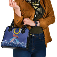 Hawaiian Sea Animals Shoulder Handbag Whales Shark and Turtle Guardians with Tribal Pattern LT03 - Polynesian Pride